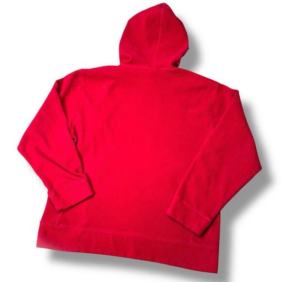 VTG Y2K Old Navy Skate Polar Fleece Boulder Snowboards Hoodie Sweatshirt Red XL - Picture 6 of 9